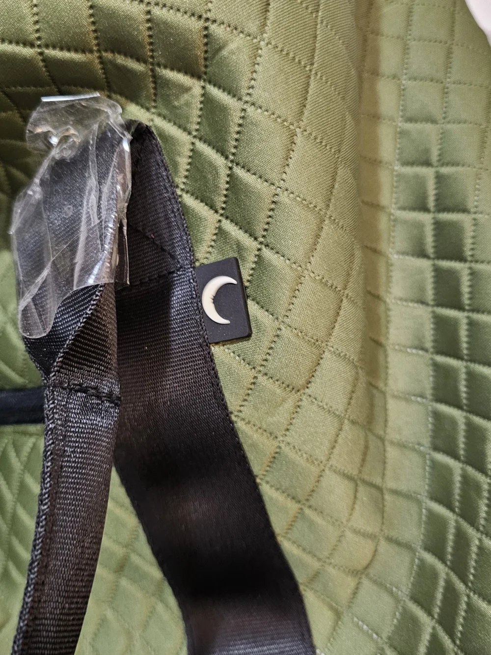 Zyia Active USA Olive Quilted Duffel with Black Straps